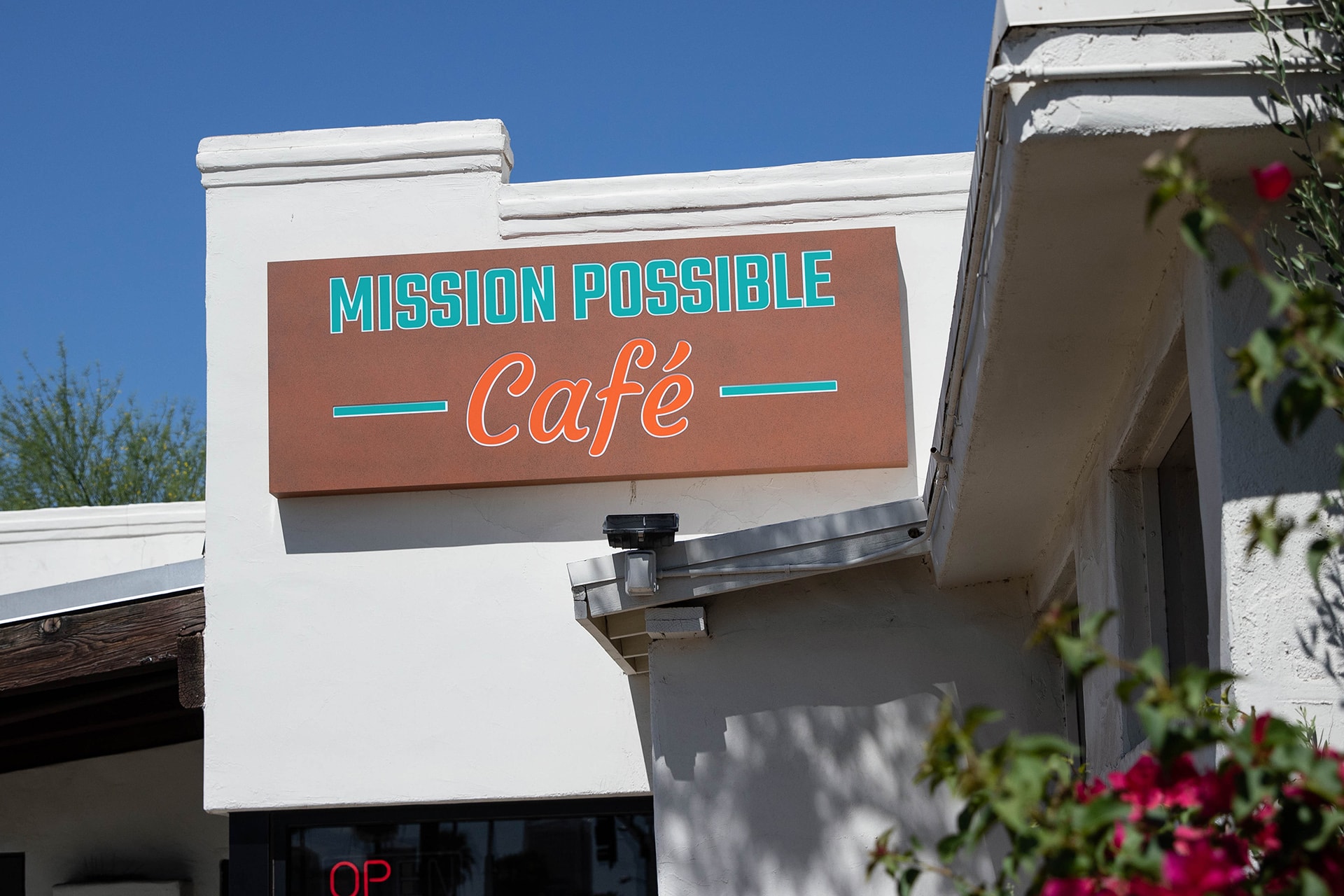 Mission possible cafe sign